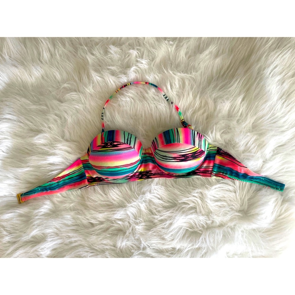 Forever21 Bikini Push-up Top Multi Neon Colors